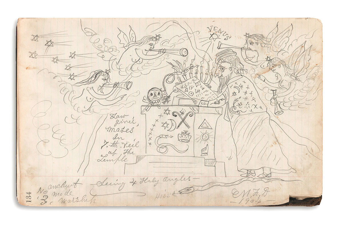(ART.) Sketchbook of eccentric outsider and occult art kept by a working-class New Hampshire teen.